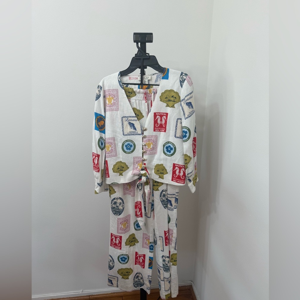 Colorful Patterned Pajama Set - Picture 2 of 3